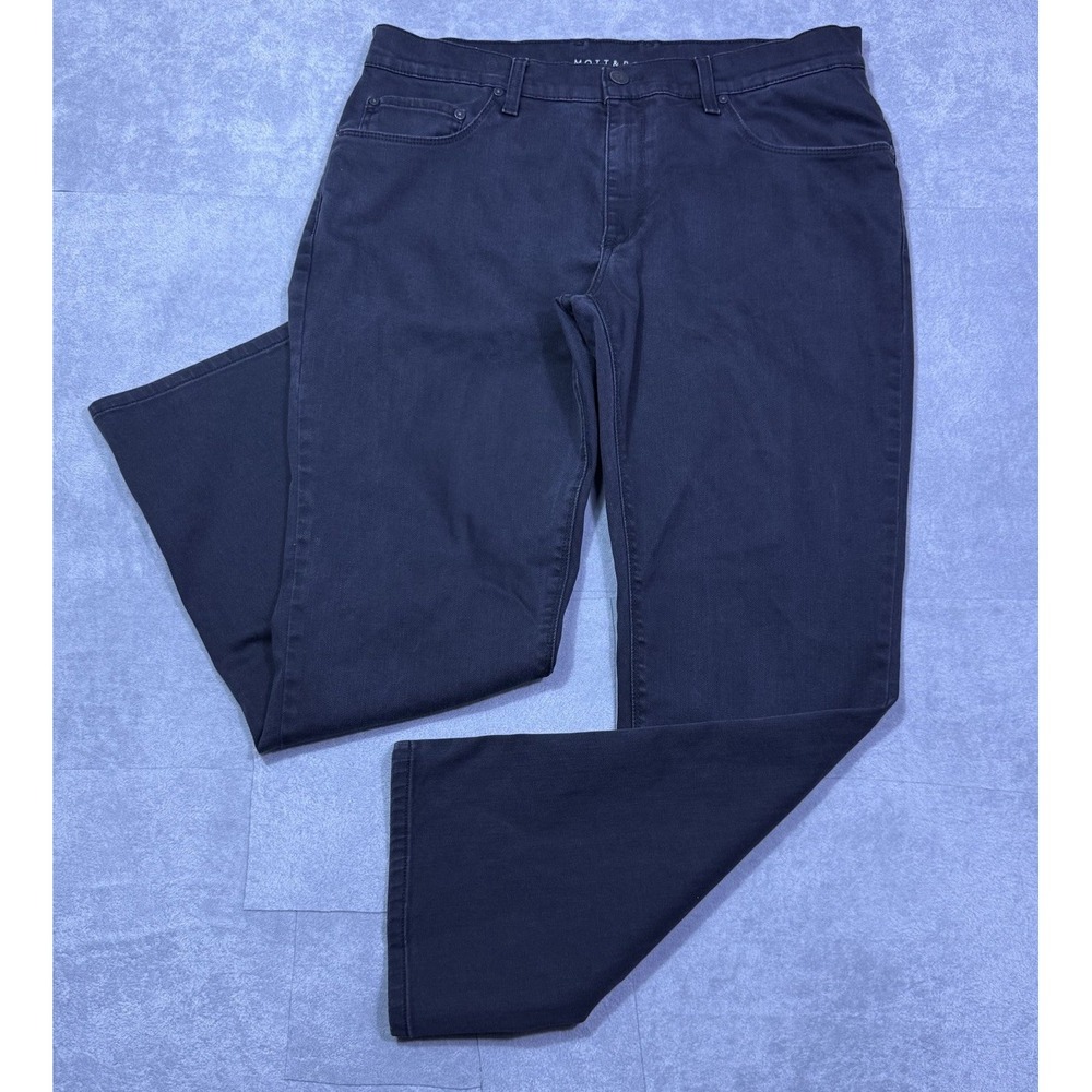 Mott And Bow Jeans Mens 36x30 Black Straight Leg Slim Normcore Modern USA